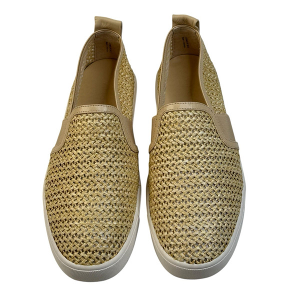 Vince Blair Natural Raffia Womens Slip On Sneakers Size 8M New $176 - Picture 2 of 10
